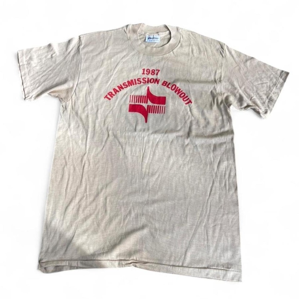Vintage 1987 Transmission Blowout T-Shirt – Single Stitch – 80s Auto
